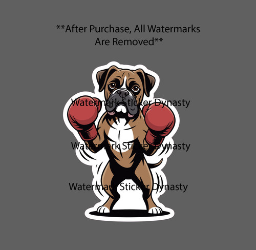 Boxer dog sticker waterproof - boxer,